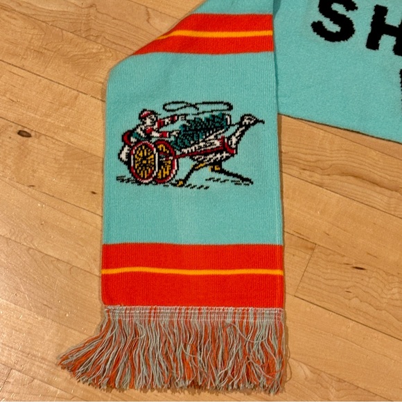 Shanky’s Whip Merchandise Scarf - Jockey & Ostrich - Turquoise Orange Unisex - Picture 2 of 4